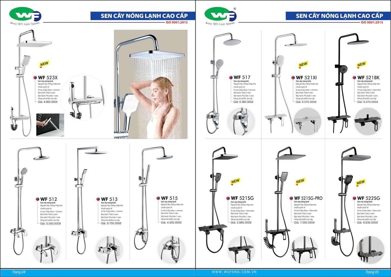 Catalogue và Bảng giá Sen vòi WUFENG mới nhất  2025 - 2026 /Page 4